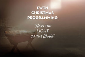 Jesus in Manger with Light for Christmas Programming on St Gabriel Radio