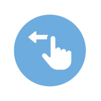 Icon to encourage people to swipe left