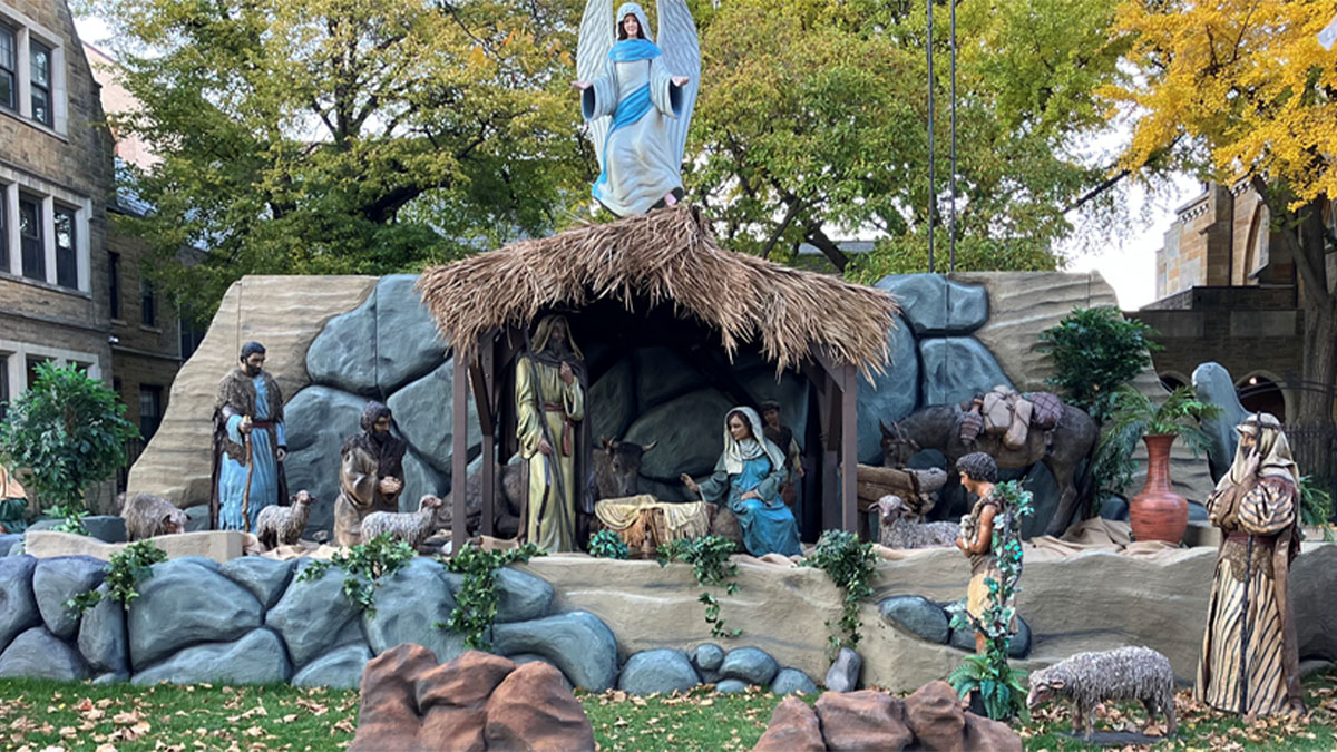Image from the life size Nativity at the Cathedral in Columbus Ohio